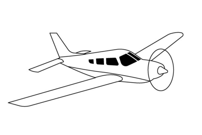 small-airplane-aviation-black-and-white-free-vector